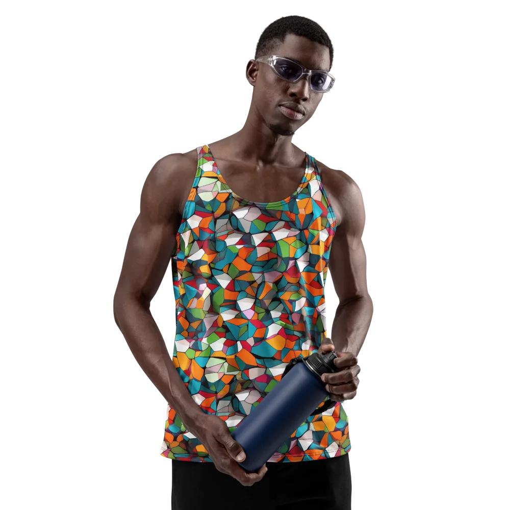 Chromatic Mosaic on Men's Tank Top — Front