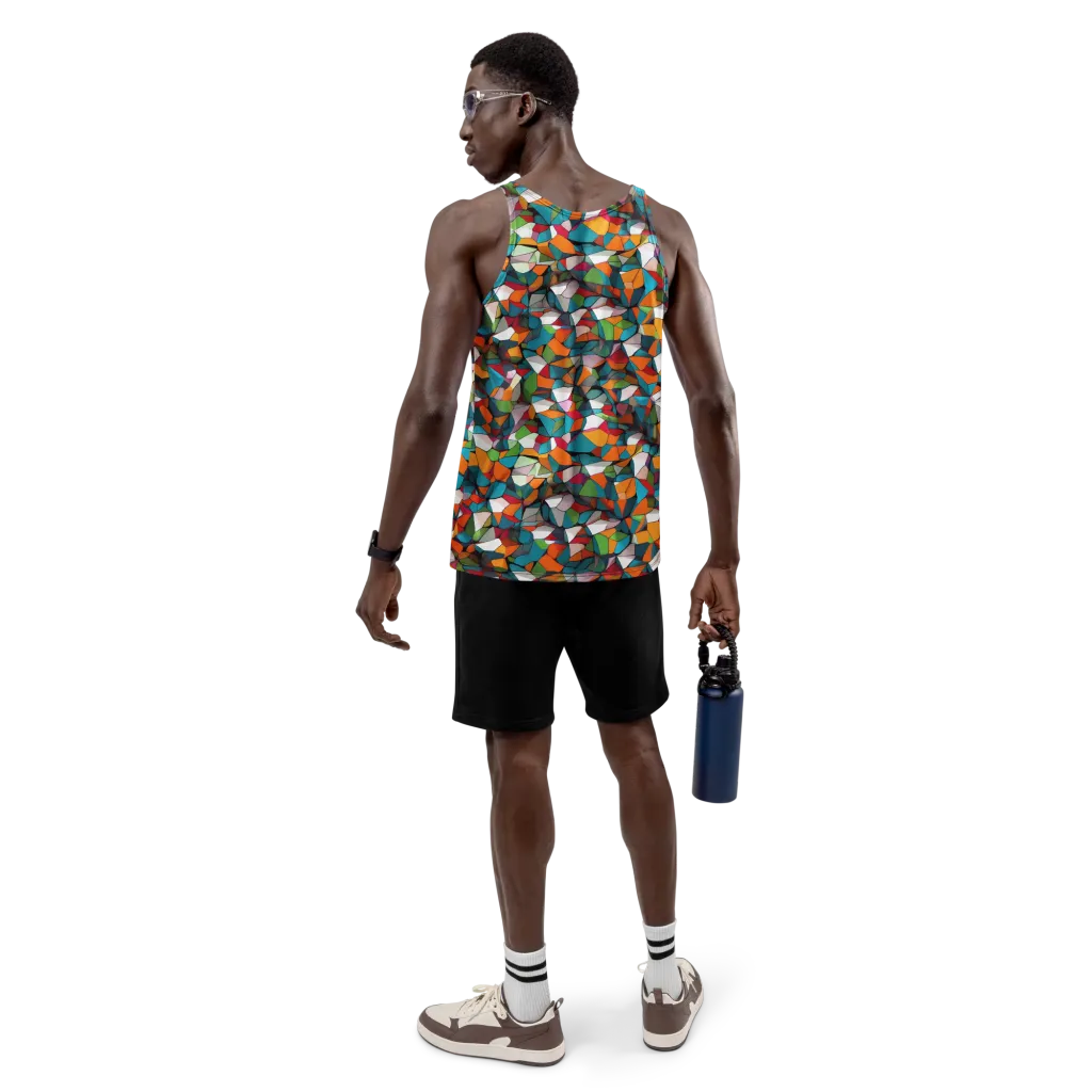 Chromatic Mosaic on Men's Tank Top — Back