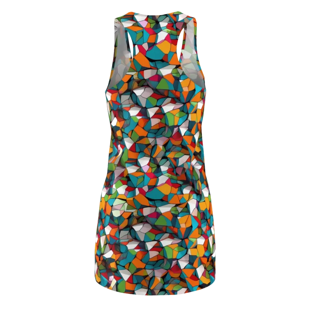 Chromatic Mosaic on Racerback Dress — Back