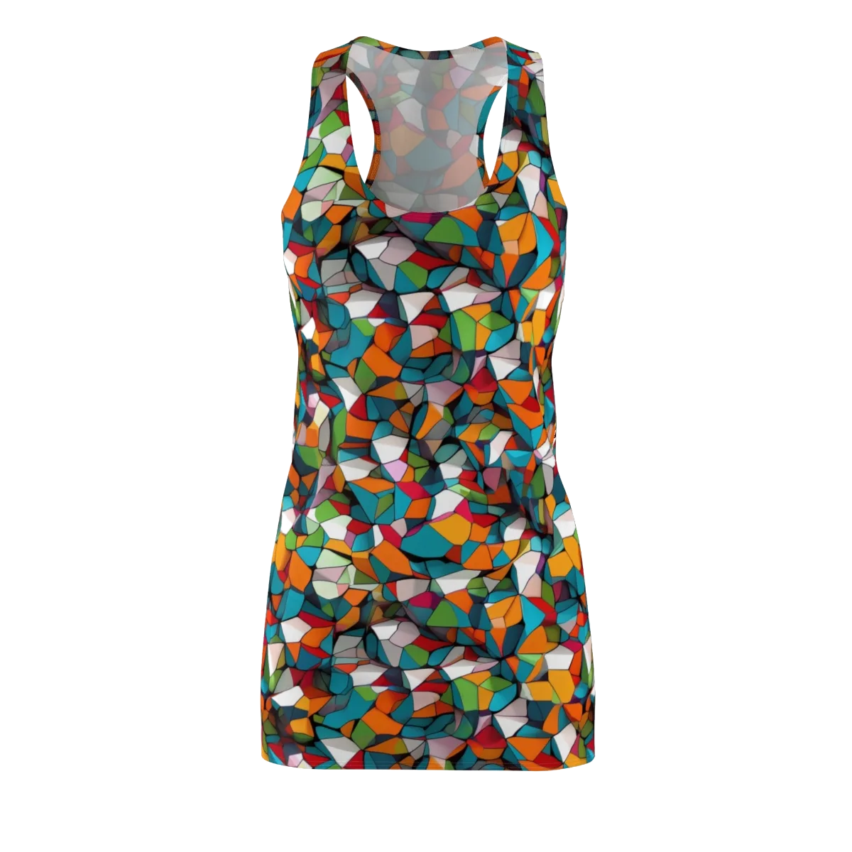 Chromatic Mosaic on Racerback Dress — Front