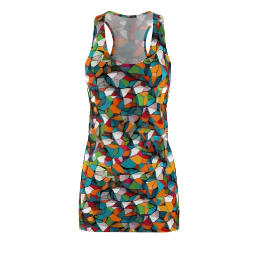 Chromatic Mosaic on a Racerback Dress