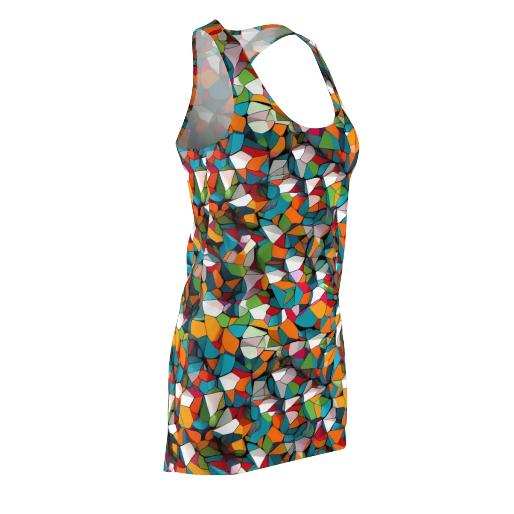 Chromatic Mosaic on Racerback Dress — Front Side