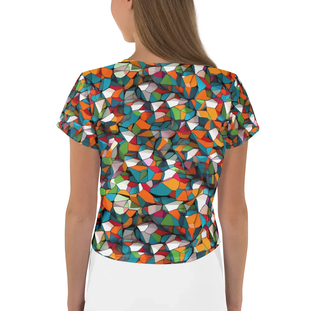 Chromatic Mosaic on Crop Tee — Back