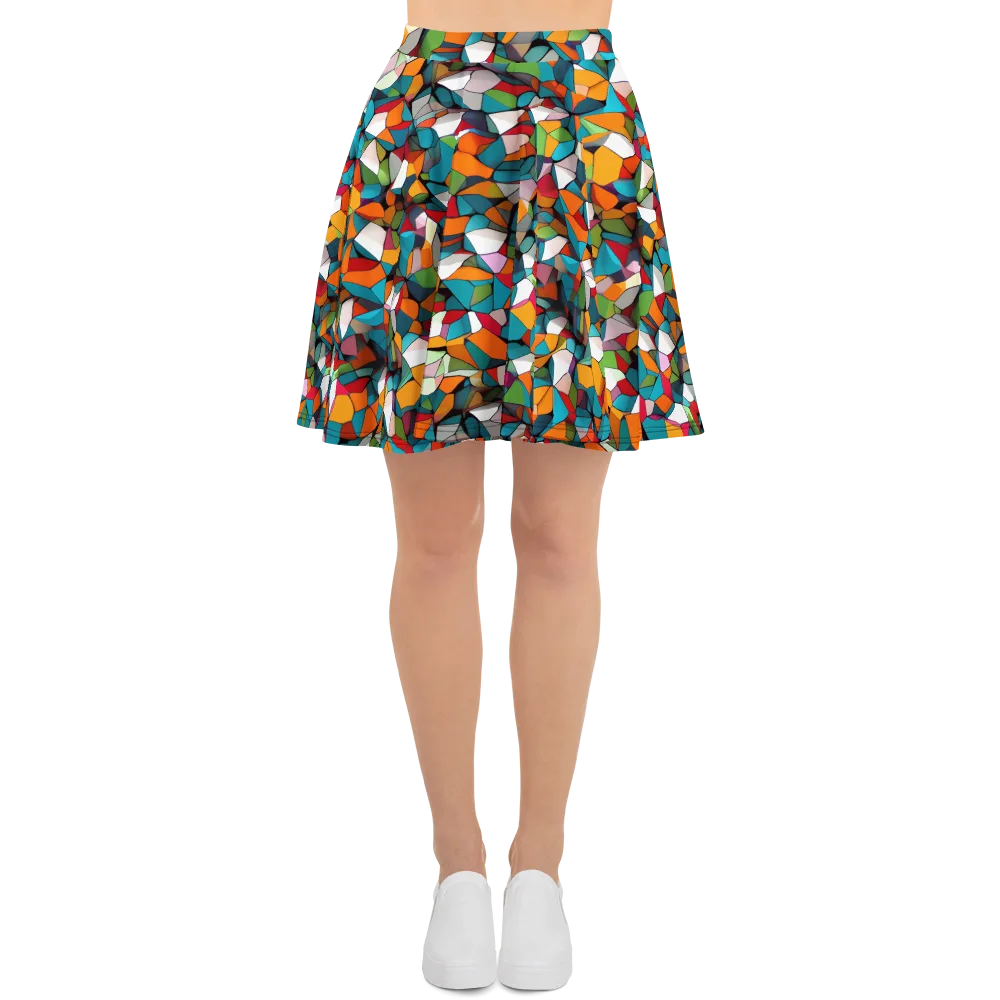 Chromatic Mosaic on Skater Skirt — Front