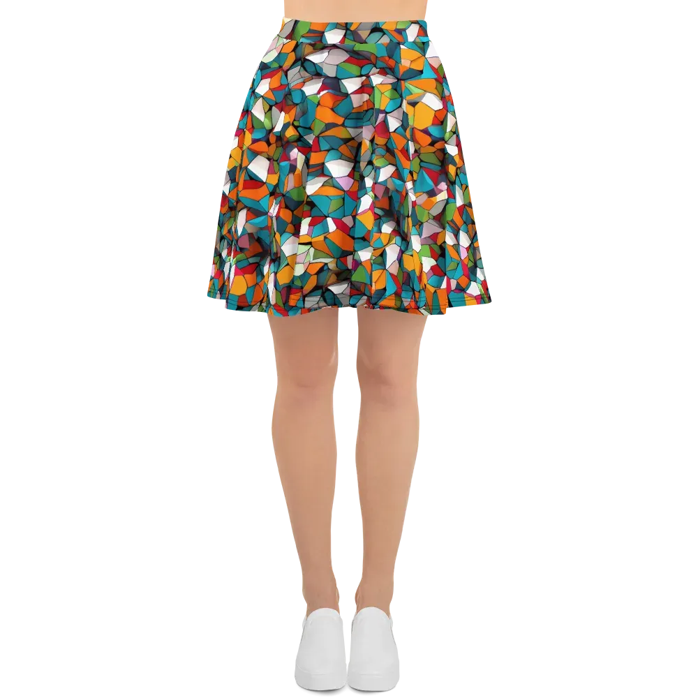 Chromatic Mosaic on Skater Skirt — Front