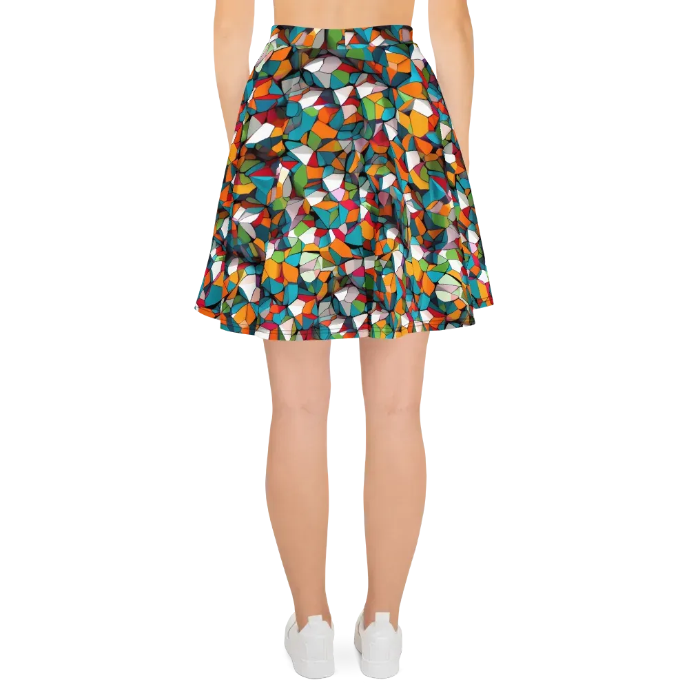 Chromatic Mosaic on Skater Skirt — Back