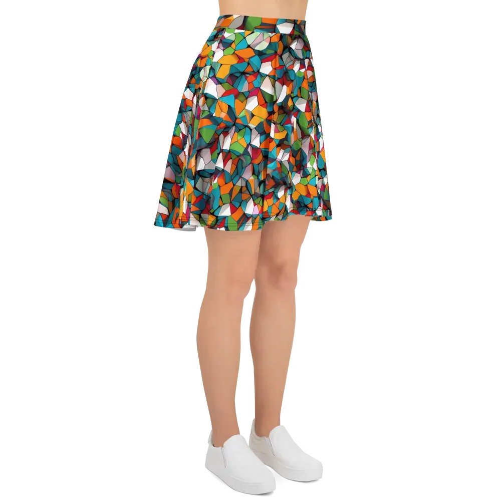 Chromatic Mosaic on Skater Skirt — Right