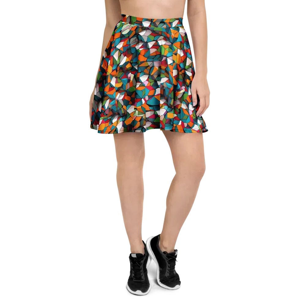 Chromatic Mosaic on Skater Skirt — Front