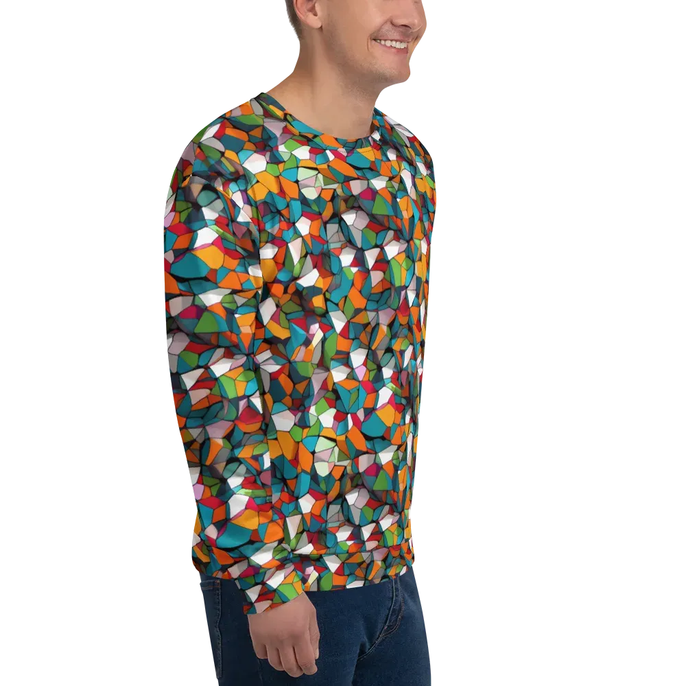 Chromatic Mosaic on Sweatshirt — Right Front