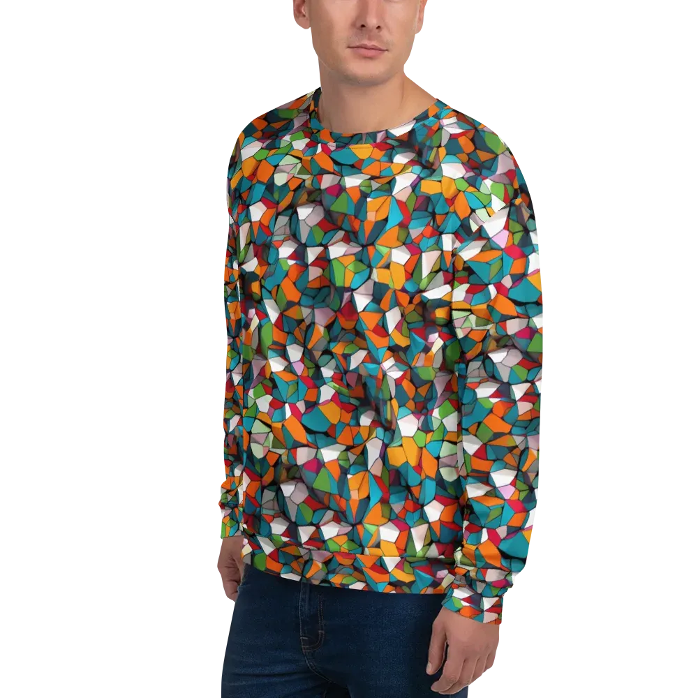 Chromatic Mosaic on Sweatshirt — Left Front
