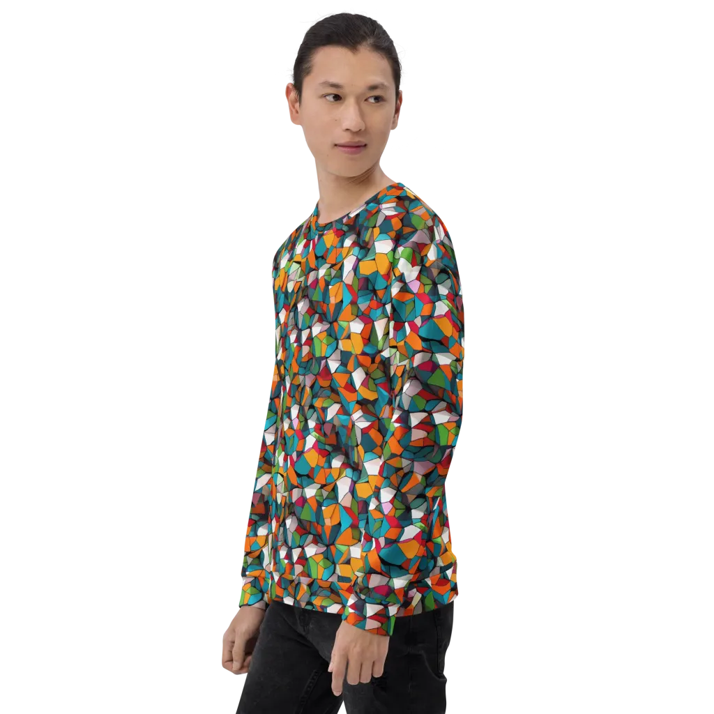 Chromatic Mosaic on Sweatshirt — Left Front