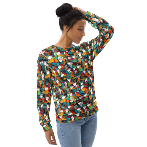 Chromatic Mosaic on a Sweatshirt