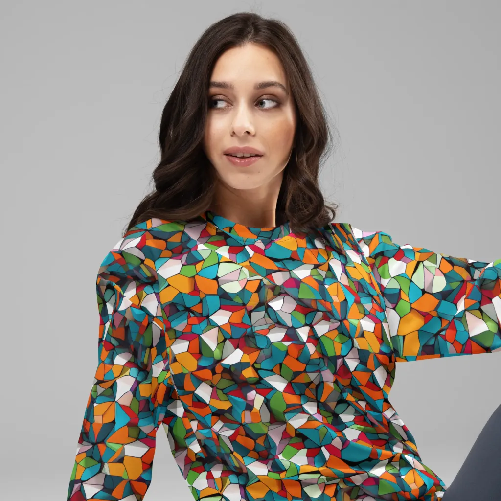 Chromatic Mosaic on Sweatshirt — Right Front