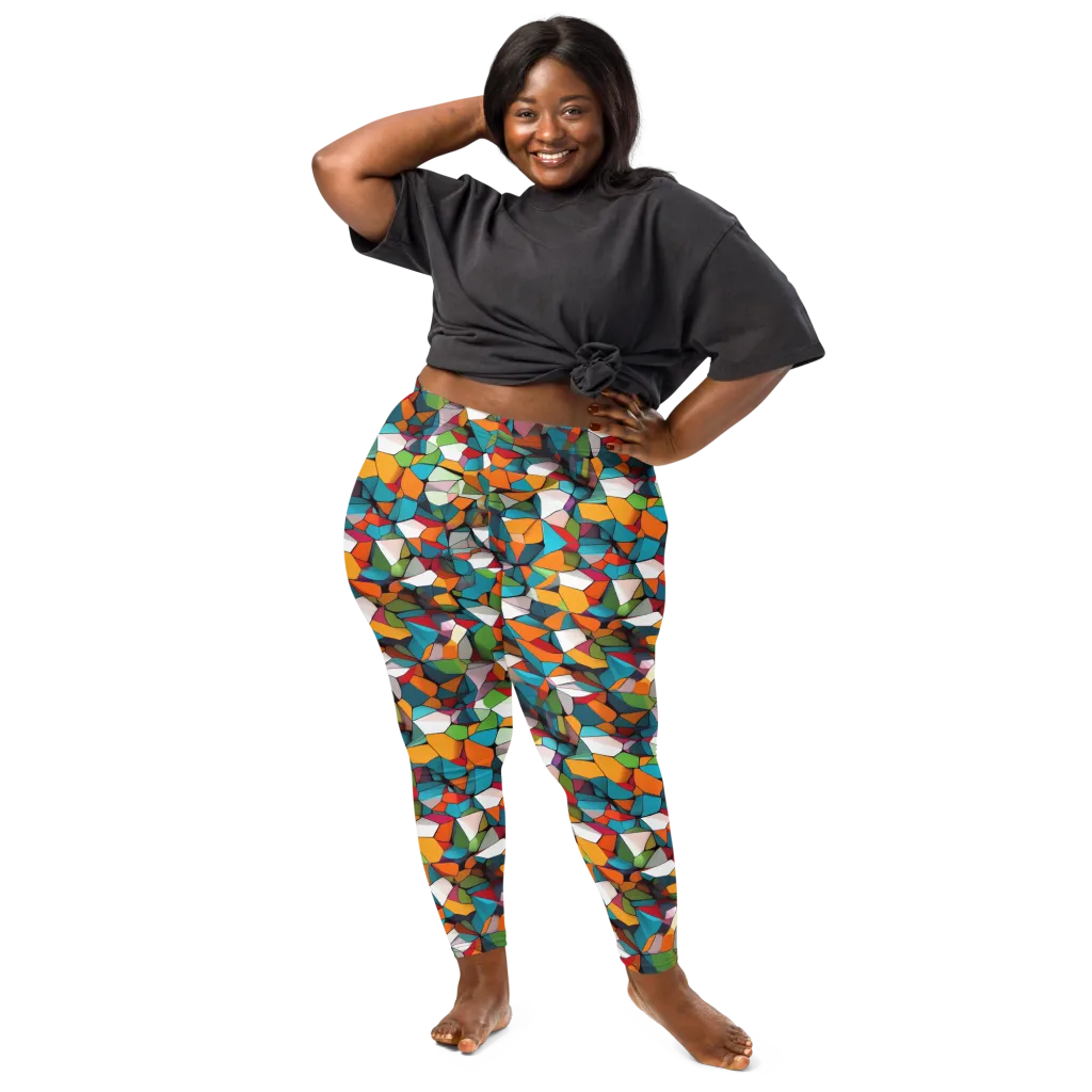 Chromatic Mosaic on Leggings — Front