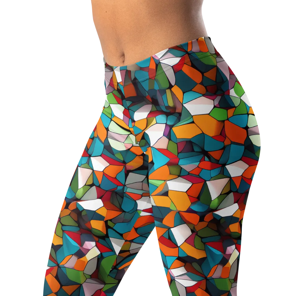 Chromatic Mosaic on Leggings — Left Front