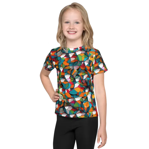 Chromatic Mosaic on a Kids Crew Neck T-Shirt