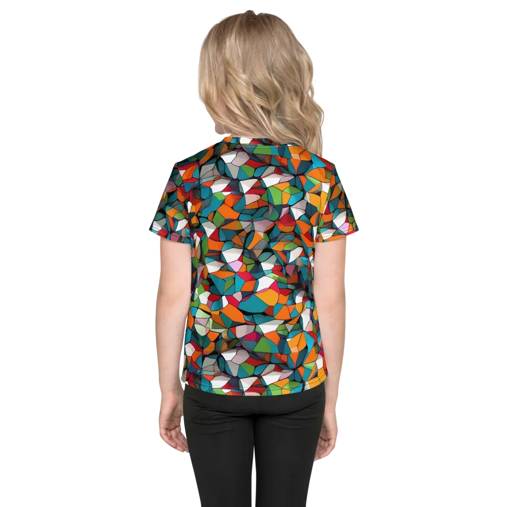 Chromatic Mosaic on Kids Crew Neck T-Shirt — Back
