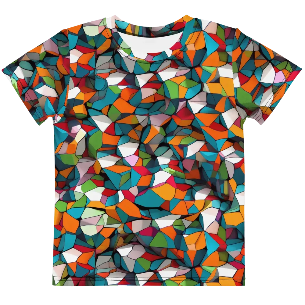 Chromatic Mosaic on Kids Crew Neck T-Shirt — Front