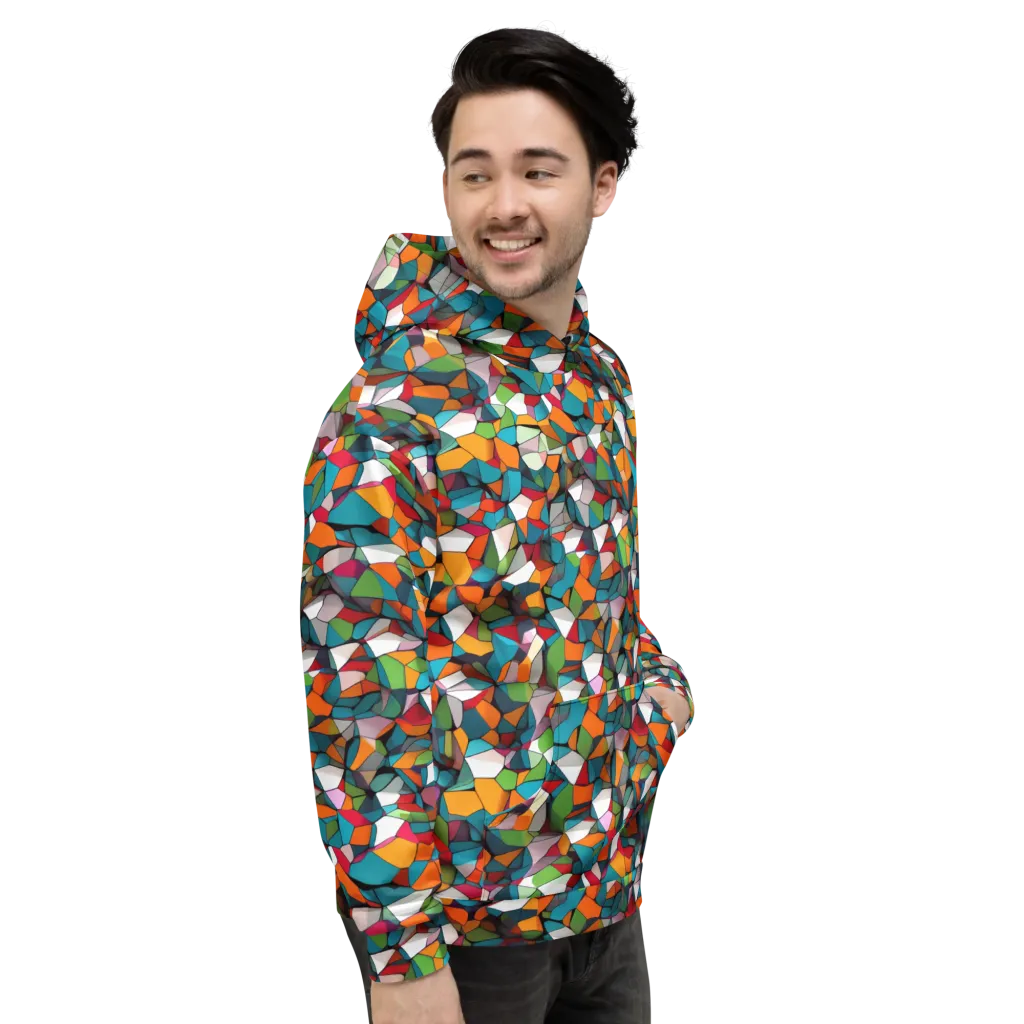 Chromatic Mosaic on Hoodie — Right