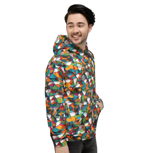 Chromatic Mosaic on a Hoodie