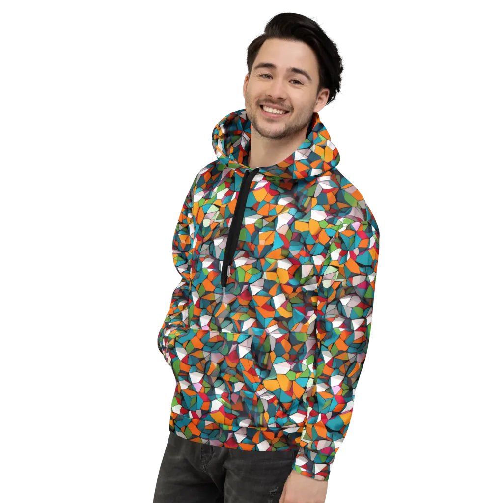 Chromatic Mosaic on Hoodie — Left