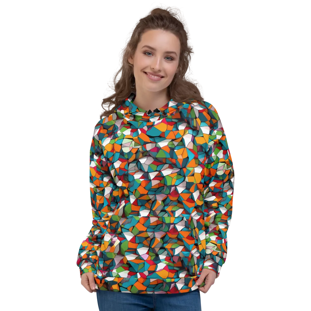 Chromatic Mosaic on Hoodie — Front