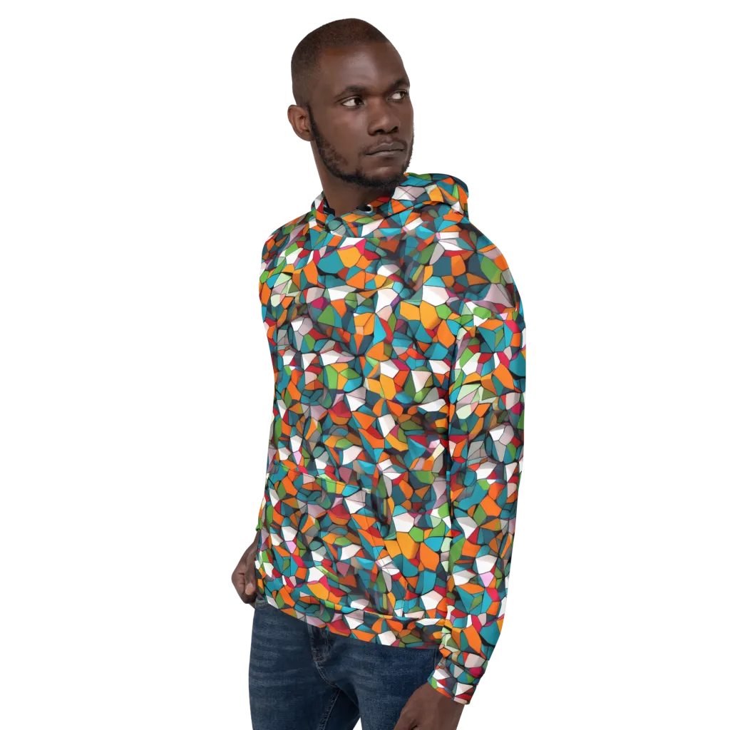 Chromatic Mosaic on Hoodie — Left