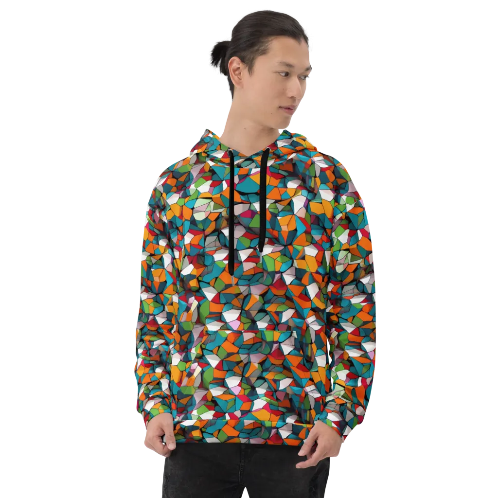 Chromatic Mosaic on Hoodie — Front
