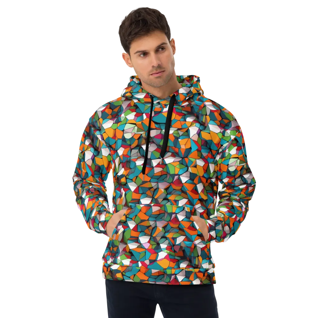 Chromatic Mosaic on Hoodie — Front