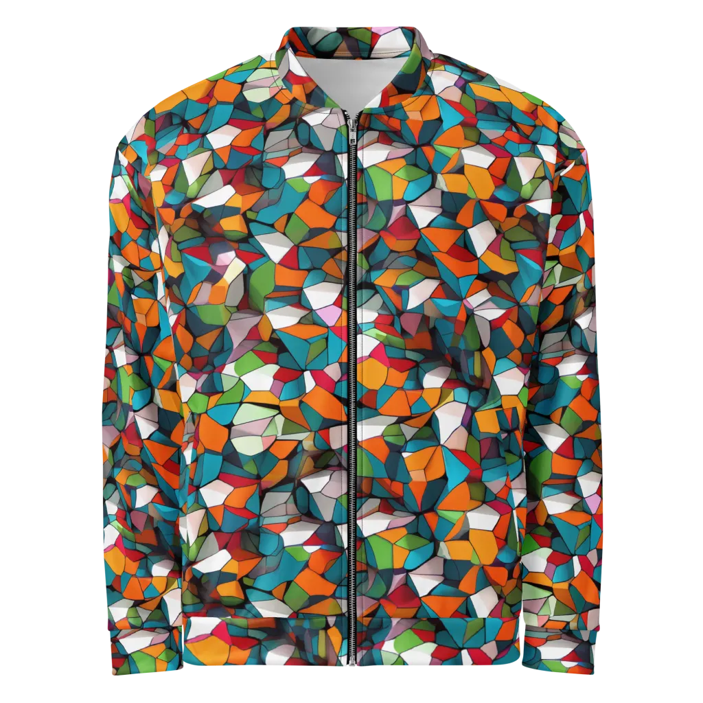 Chromatic Mosaic on Bomber Jacket — Front