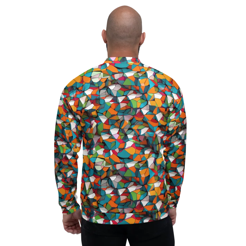 Chromatic Mosaic on Bomber Jacket — Back