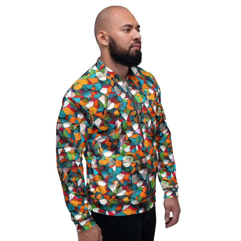 Chromatic Mosaic on Bomber Jacket — Right