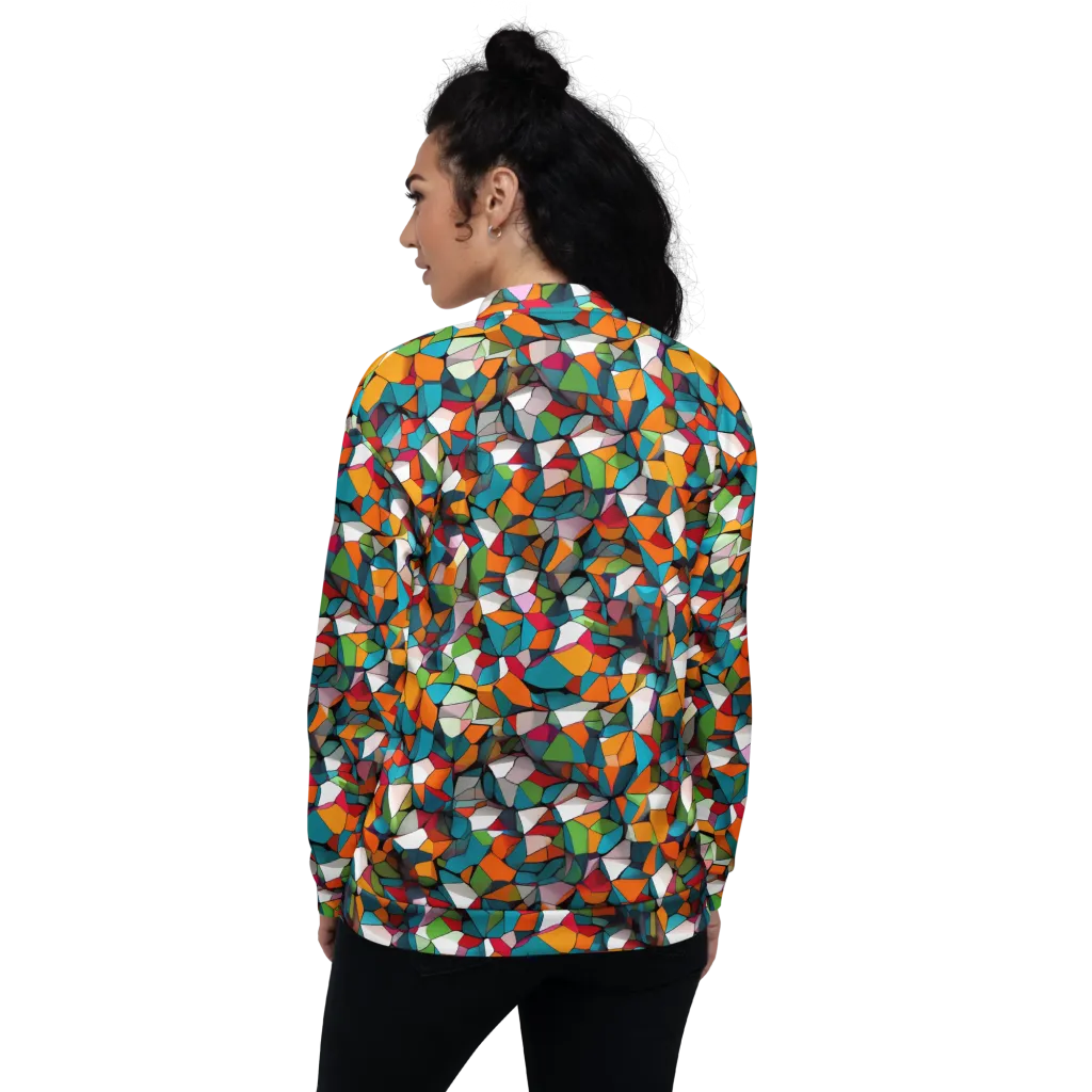 Chromatic Mosaic on Bomber Jacket — Back
