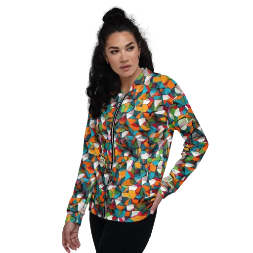 Chromatic Mosaic on a Bomber Jacket