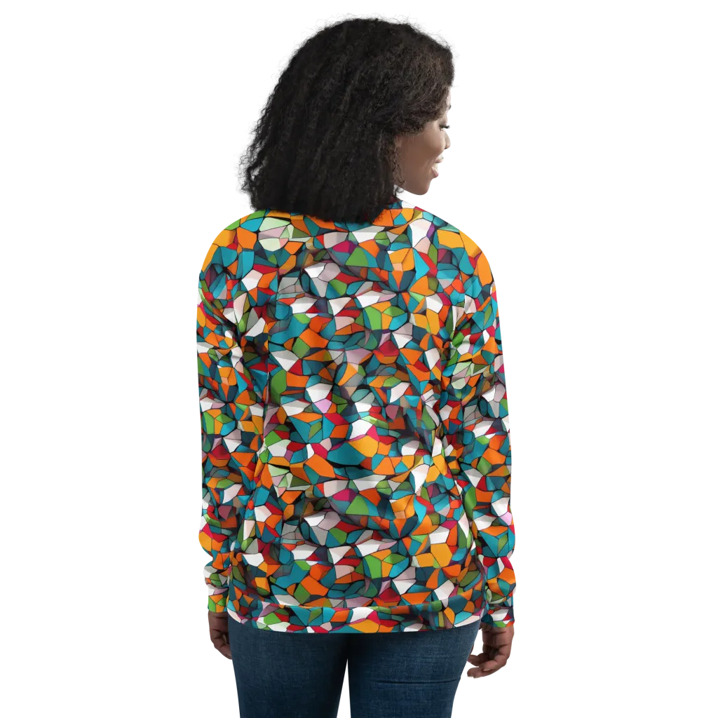Chromatic Mosaic on Bomber Jacket — Back