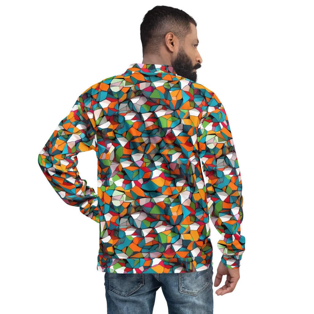 Chromatic Mosaic on Bomber Jacket — Back