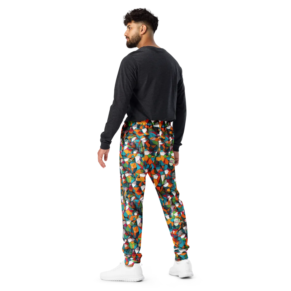 Chromatic Mosaic on Men's Joggers — Back