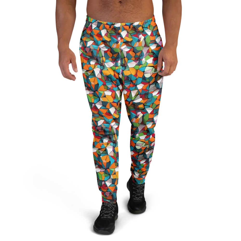 Chromatic Mosaic on Men's Joggers — Front