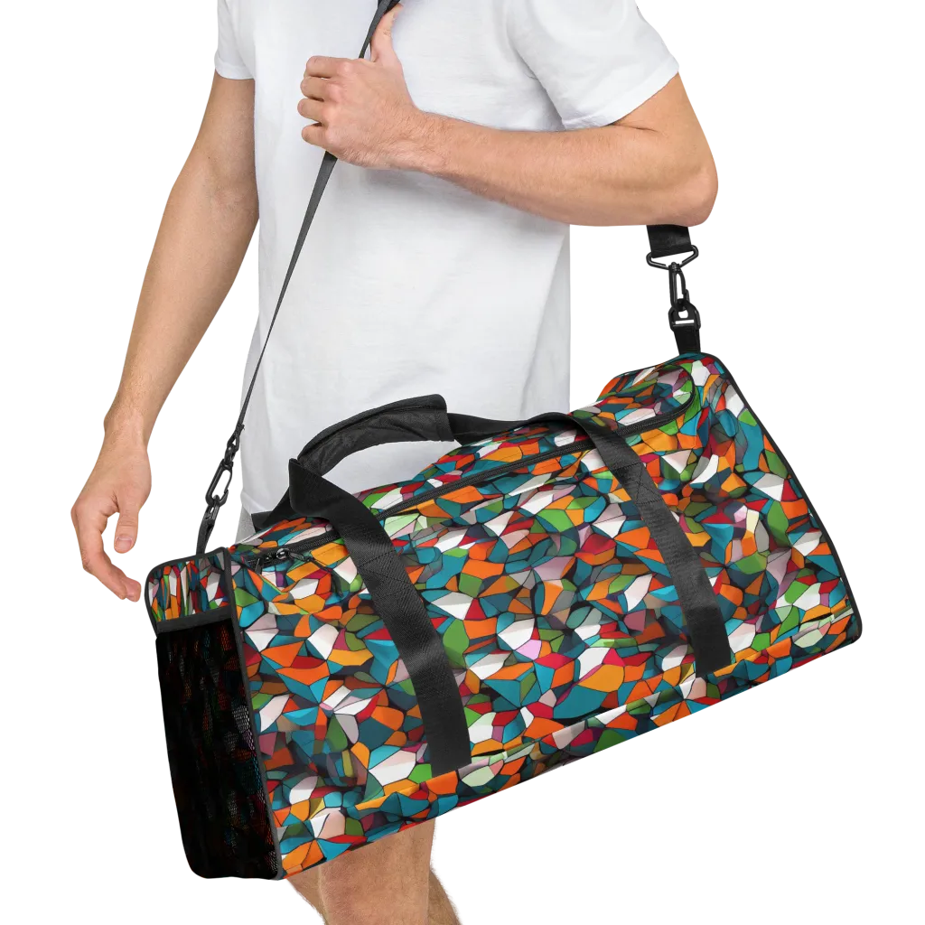 Chromatic Mosaic on Duffle Bag — Right Front