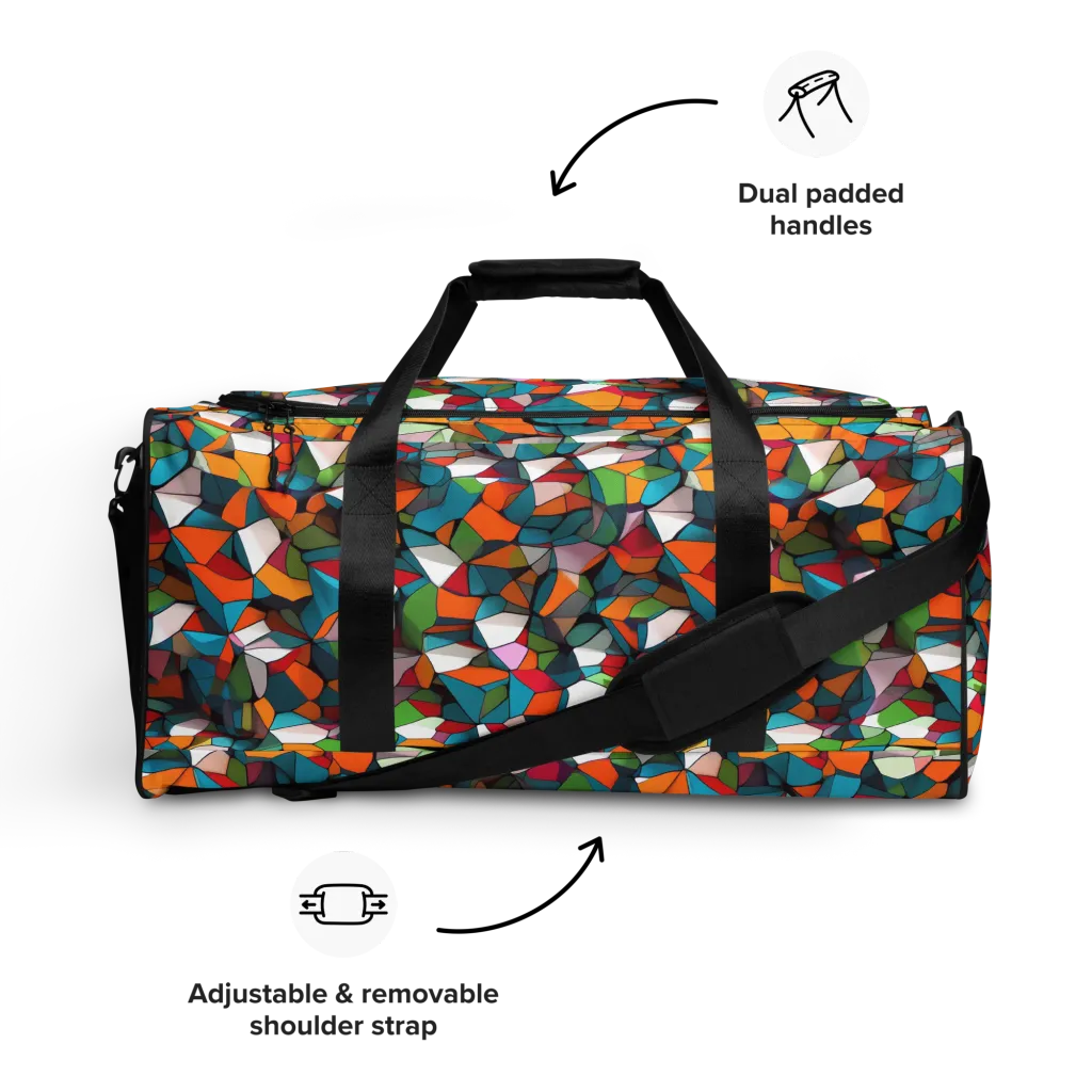 Chromatic Mosaic on Duffle Bag — Front
