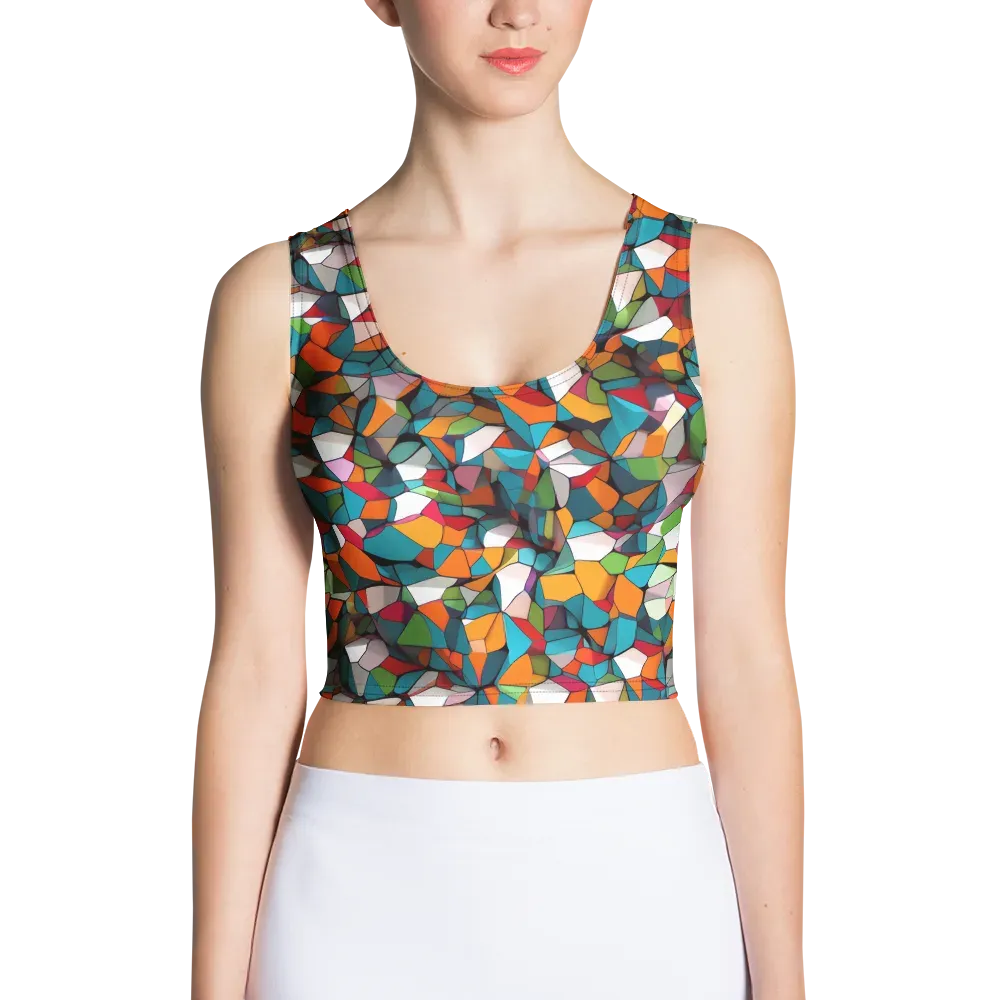 Chromatic Mosaic on Crop Top — Front