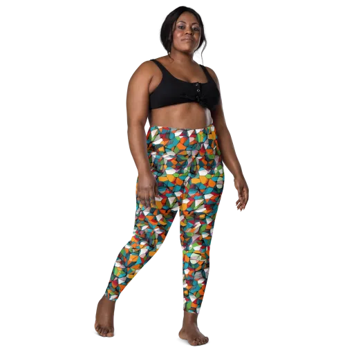 Chromatic Mosaic on a Leggings with Pockets