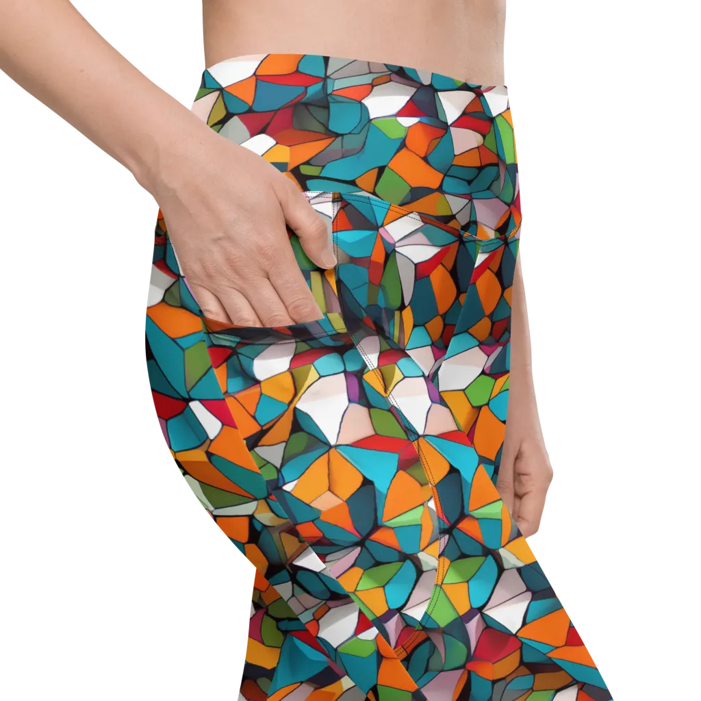 Chromatic Mosaic on Leggings with Pockets — Product details