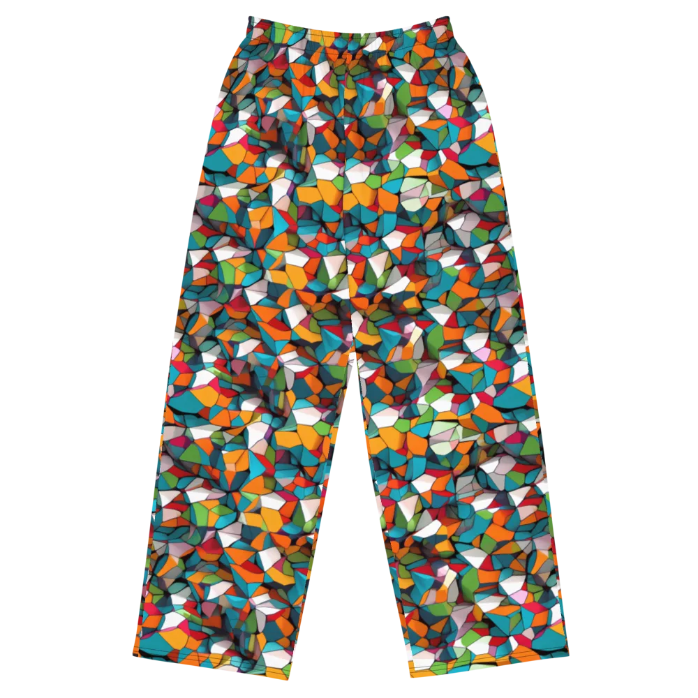 Chromatic Mosaic on Wide-Leg Pants — Front