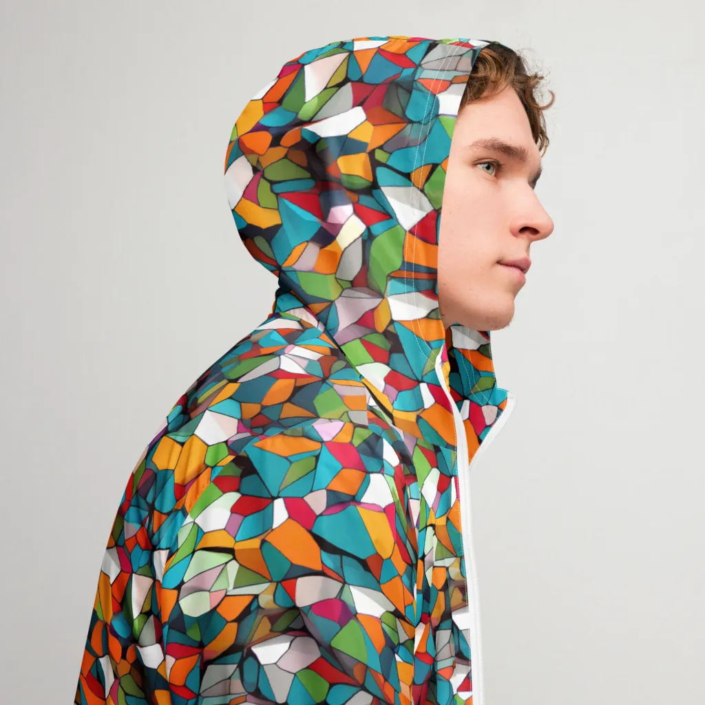Chromatic Mosaic on Men's Windbreaker — Right