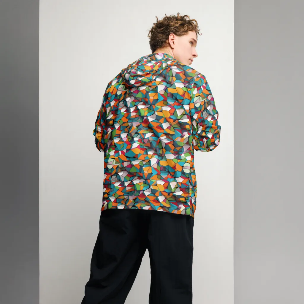Chromatic Mosaic on Men's Windbreaker — Back