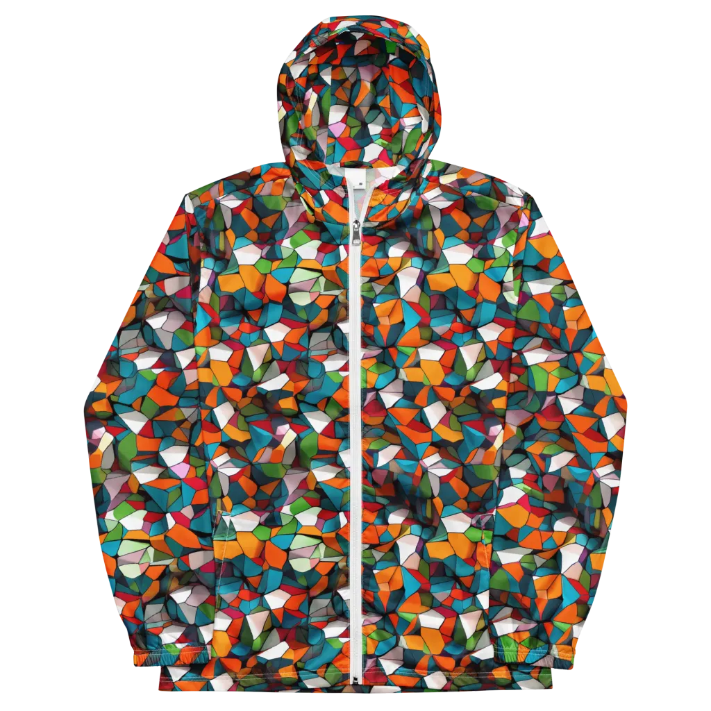 Chromatic Mosaic on Men's Windbreaker — Front