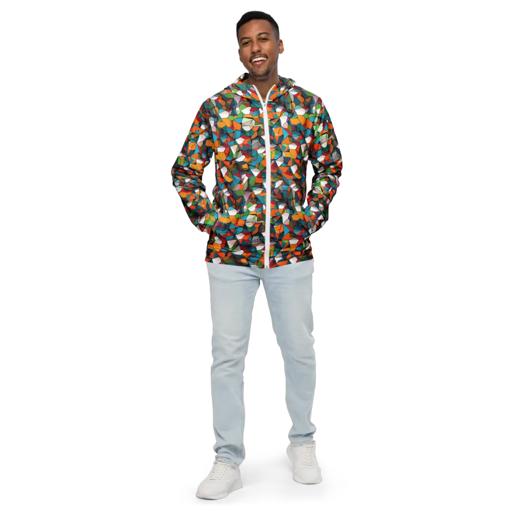 Chromatic Mosaic on Men's Windbreaker — Front