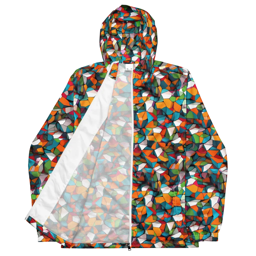Chromatic Mosaic on Men's Windbreaker — Front
