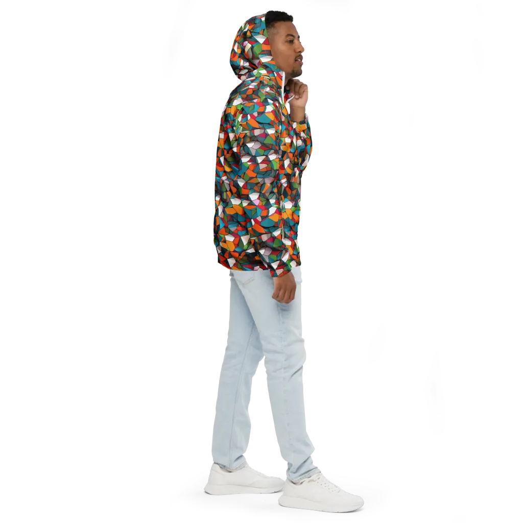 Chromatic Mosaic on Men's Windbreaker — Right